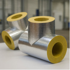 Тройник кашированный алюминиевой фольгой переходной 25x15x150 мм 30° ГОСТ 23208-2003